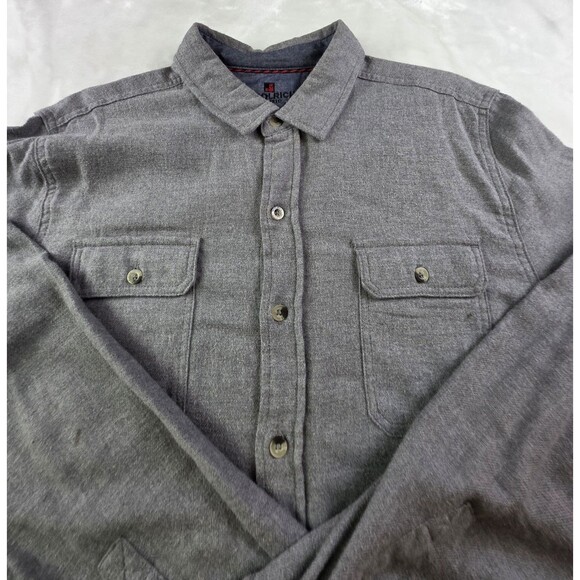 Woolrich Shirt Men's XL Gray Flannel Long Sleeve Button Up Shirt - Picture 1 of 7